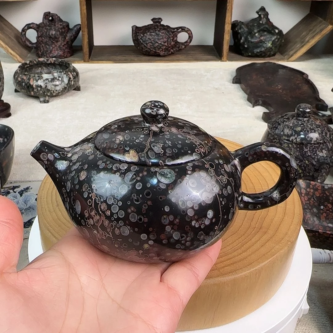 梅花玉老坑料西施壶精品