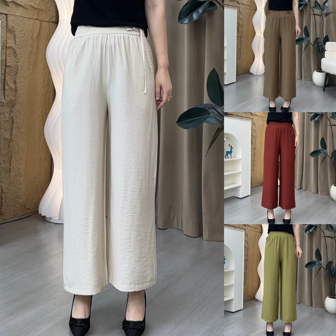 夏季新款爆款正品中式九分裤宽松国风流行薄款垂感直筒裤PP9002