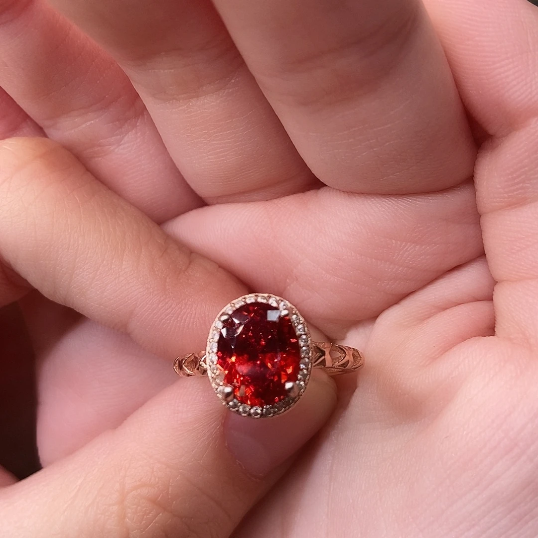 珠宝奇石碧玺银S925镶嵌