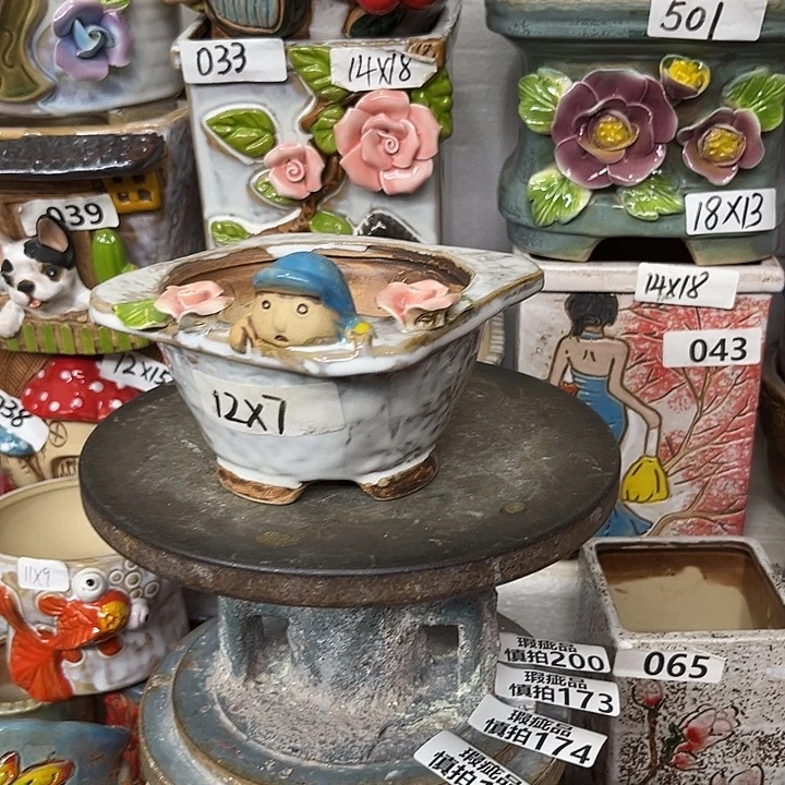 粗陶材质多肉花盆