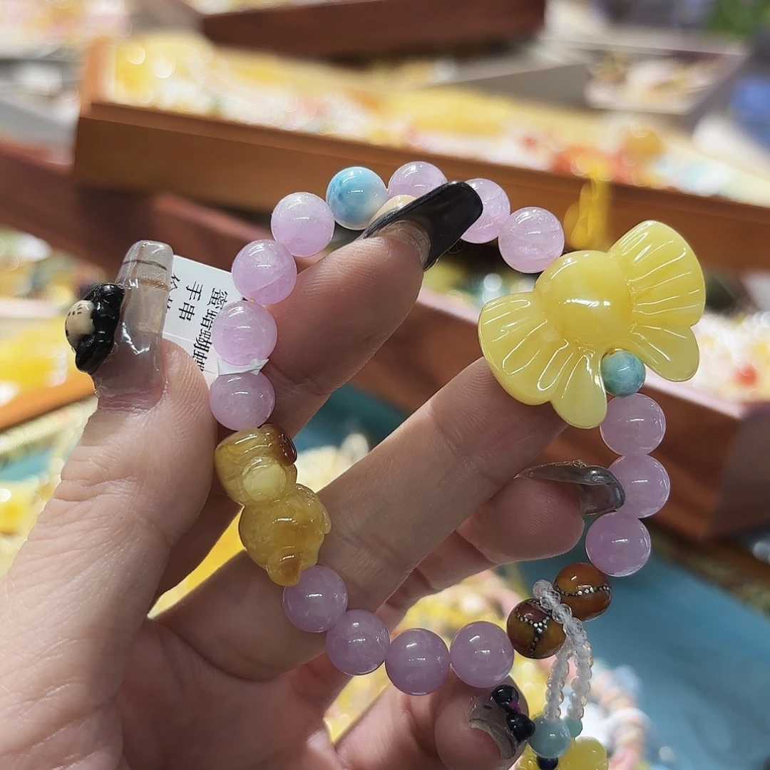 琥珀手链未镶嵌洛*琥珀