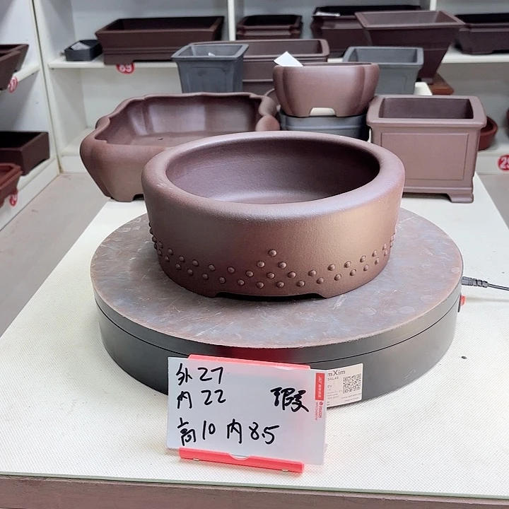 紫砂花盆用****8鼓丁圆盆