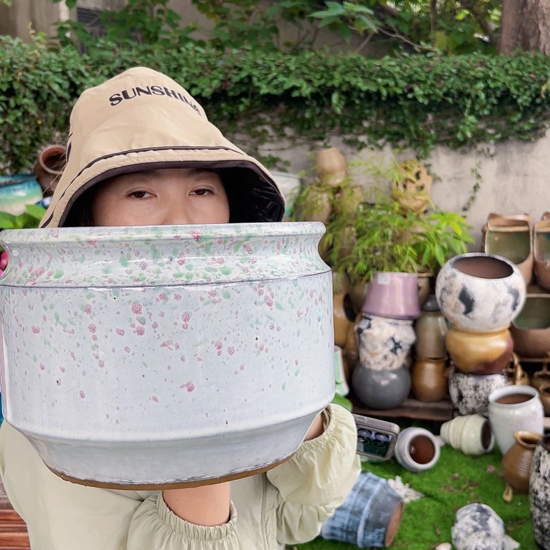 紫砂花盆王嫂花盆直播0524-139高18口25