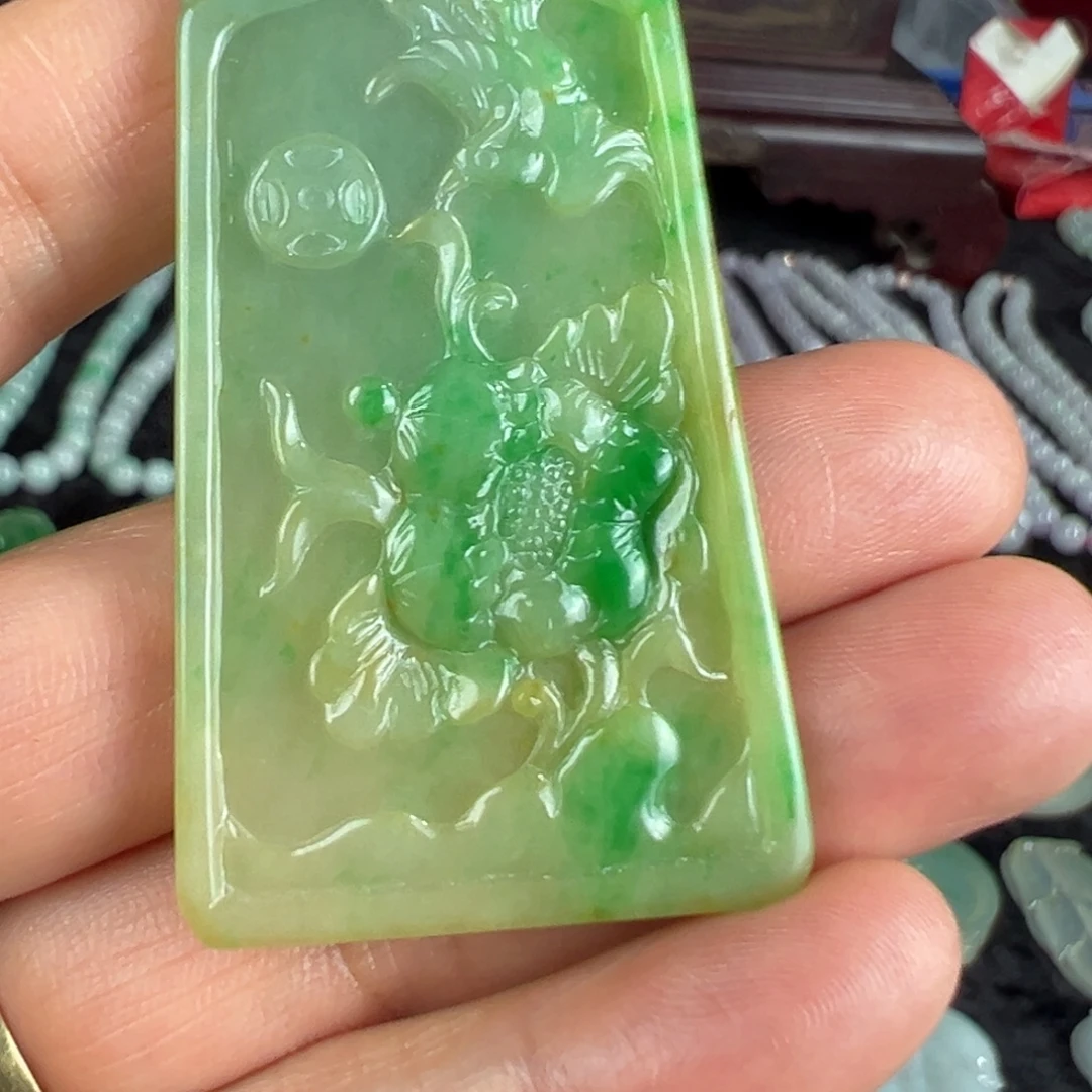 翡翠未镶嵌吊坠(不含链)天然翡翠凤穿牡丹牌子