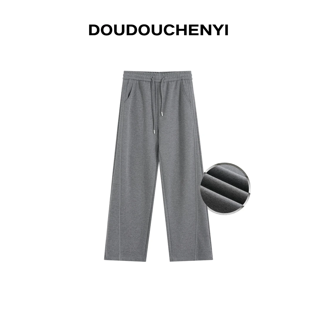 【DOUDOUCHENYI】醋酸羊毛混纺窄版直筒裤-CSK8011