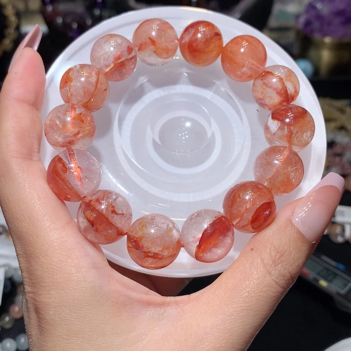 水晶手串未镶嵌卡16.4锦鲤胶花