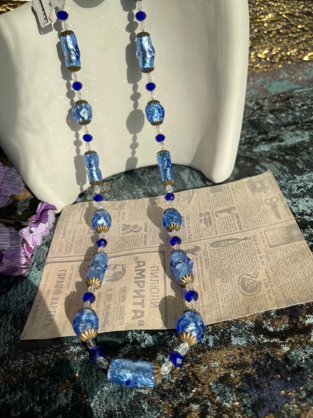 意异型双拼单层琉璃项链