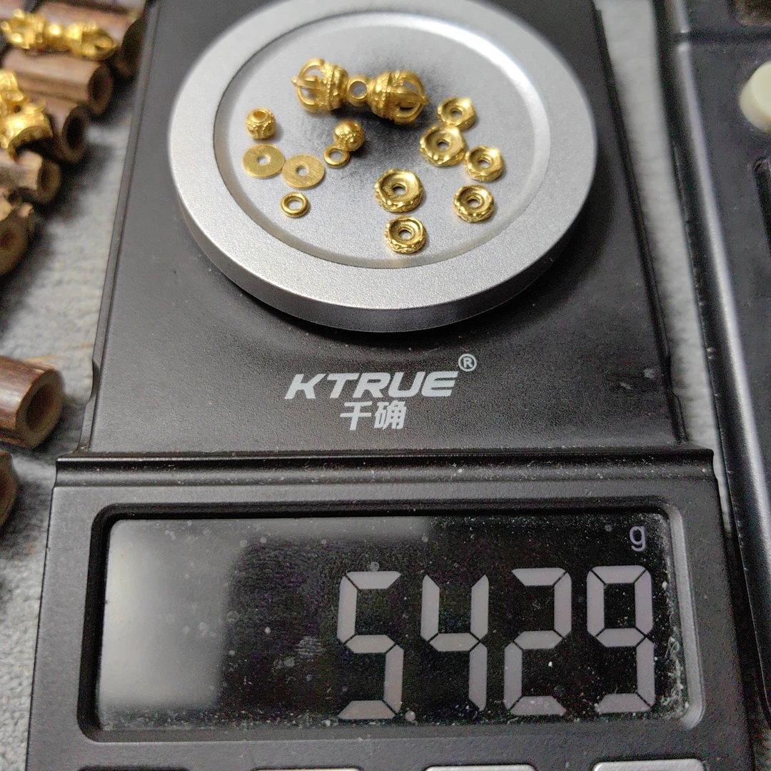 足金999杵背云万向轴黄金文玩配饰