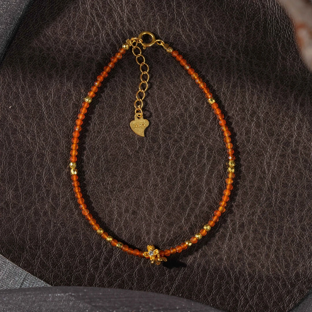 【花开吉祥】红玛瑙手串 （天然珠宝多样性发其一）