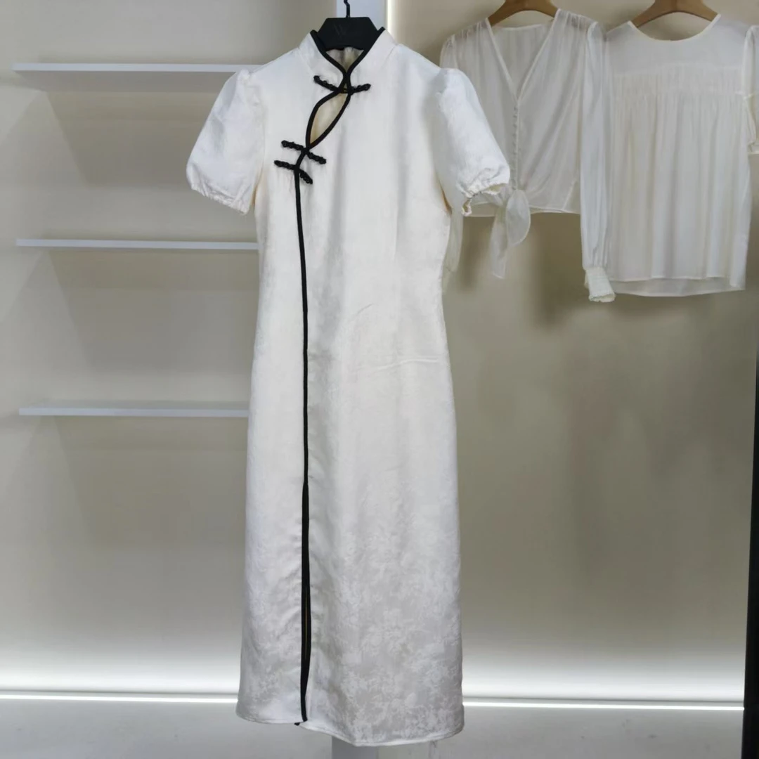 麦迪尚品【Miss-O】5042103棉国风修身旗袍连衣裙夏季品牌撤柜