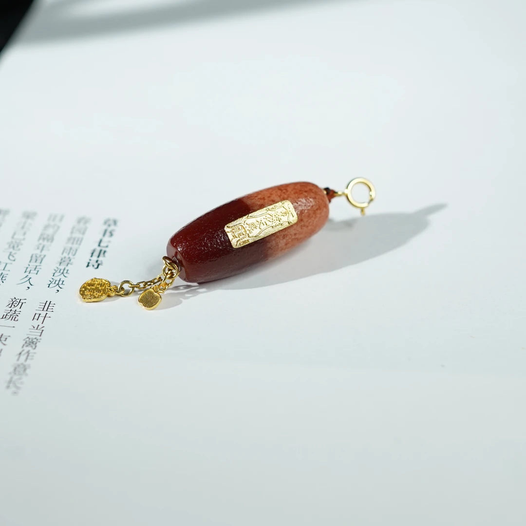 【岁安】玛瑙吊坠多用款18k金镶嵌