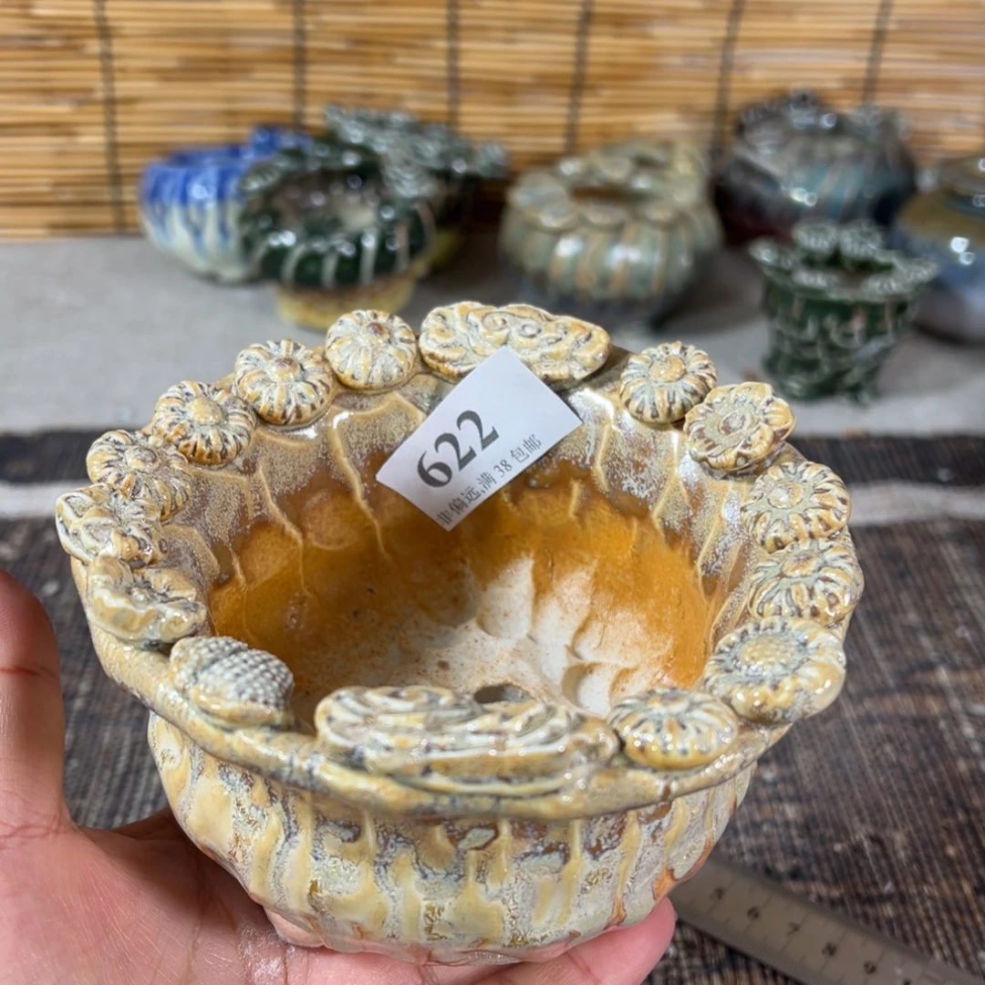 陶瓷口9高7 景德镇手工花盆