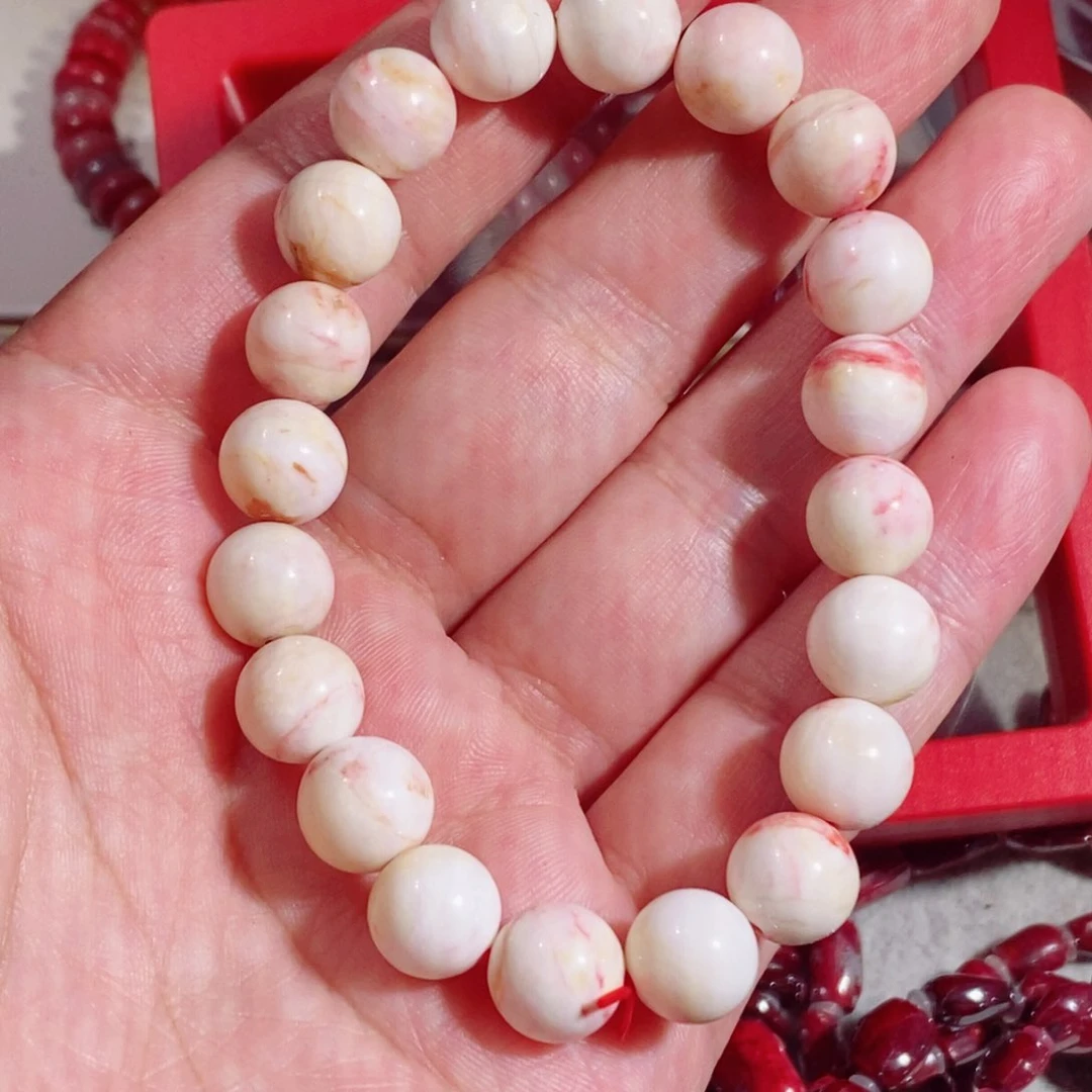 天然辰砂原石手串