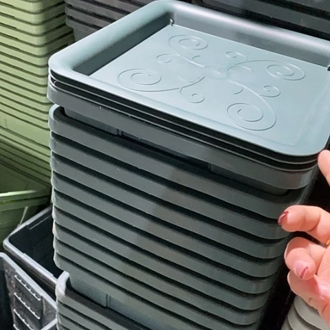 树脂方形4号5个带托军绿