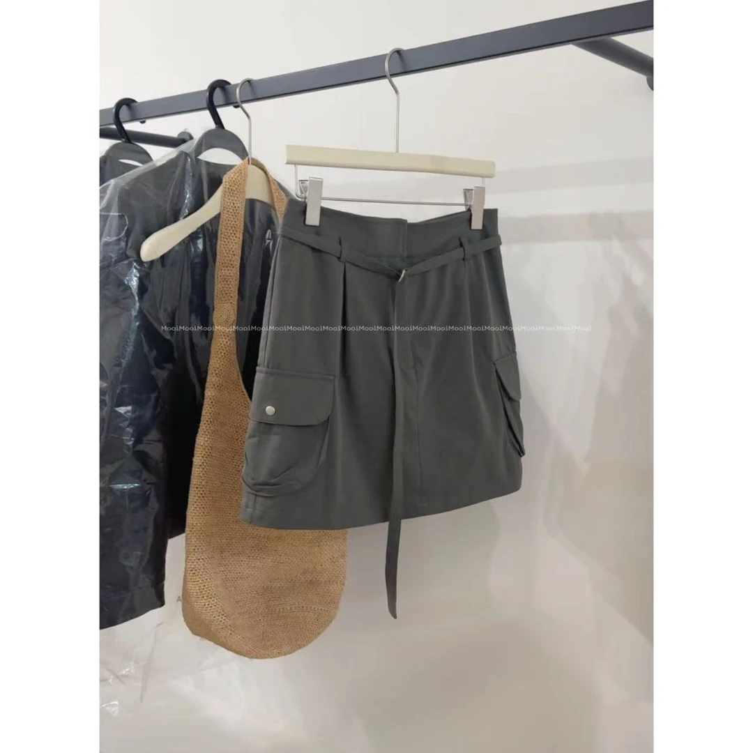 【mooi】'甜酷因子'夏季新款韩版ins风小众设计感半身裙