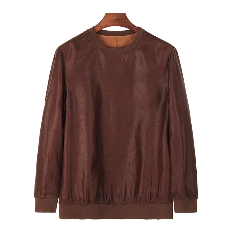 88809 男士长袖卫衣 桑蚕丝龟纹红云纱中式复古时尚休闲上衣