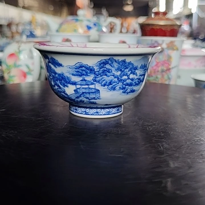 L***y景德镇陶瓷茶具套装摆件雪景主人杯
