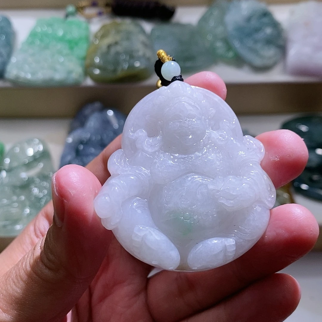 【闪购商品】翡翠颈饰未镶嵌黄财神