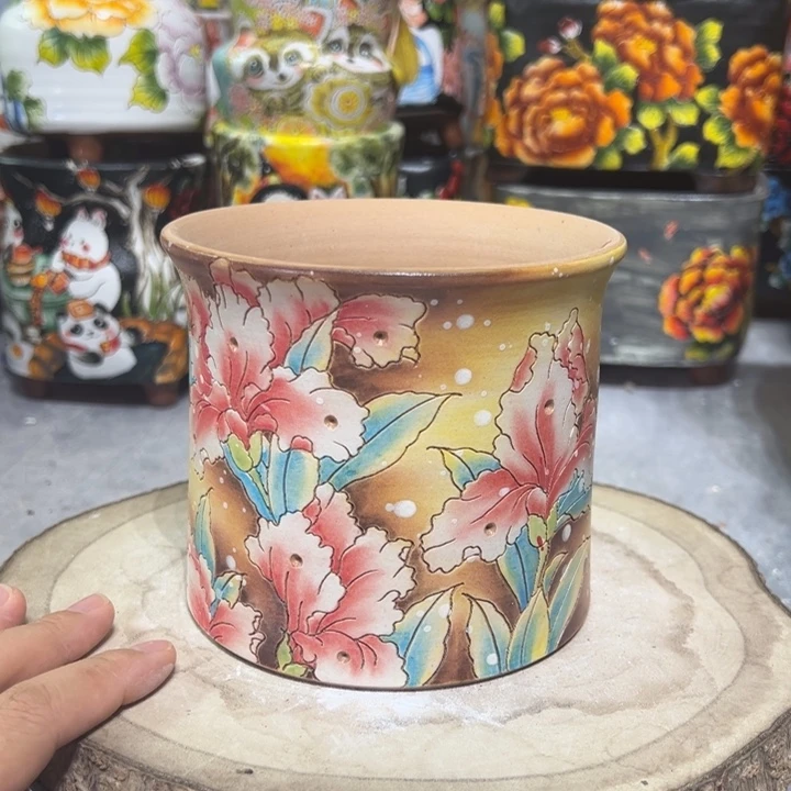 景德镇红陶精品手绘陶瓷