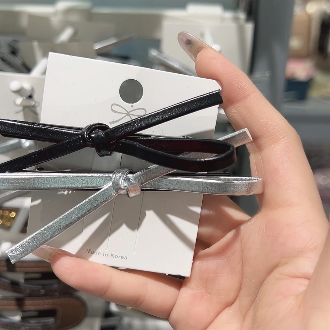 ****…仿珍珠非金属蝴蝶结拼色鸭夹