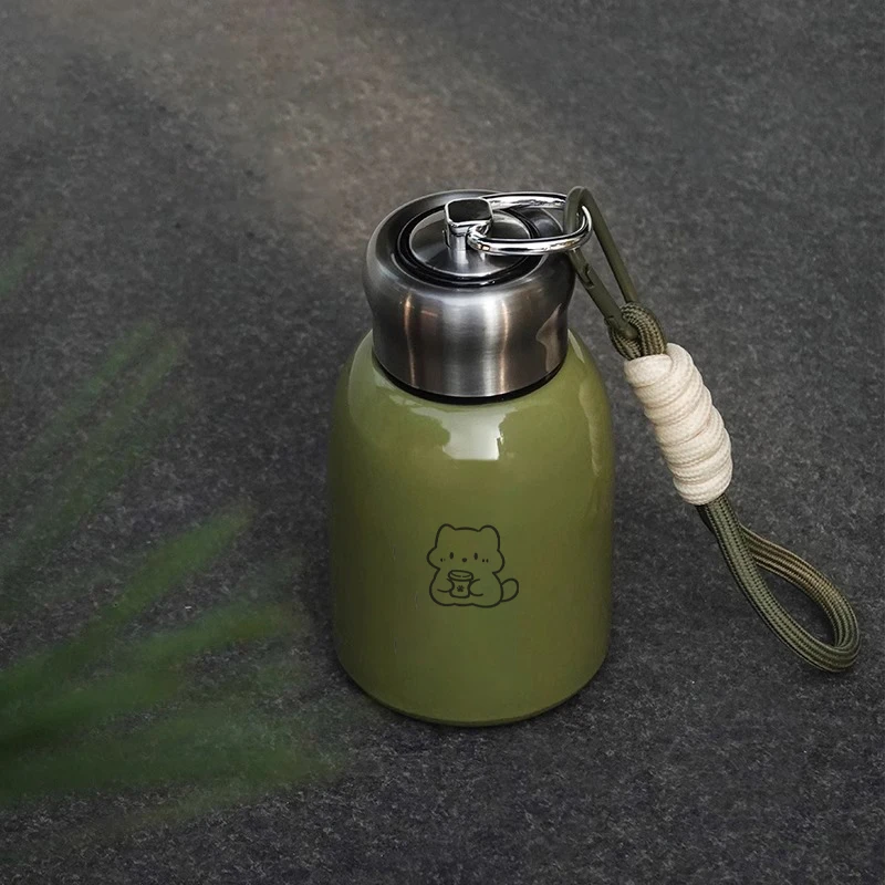 小胖丁新款保温水杯女生随行杯礼物可爱学生便携高颜值不锈钢杯子