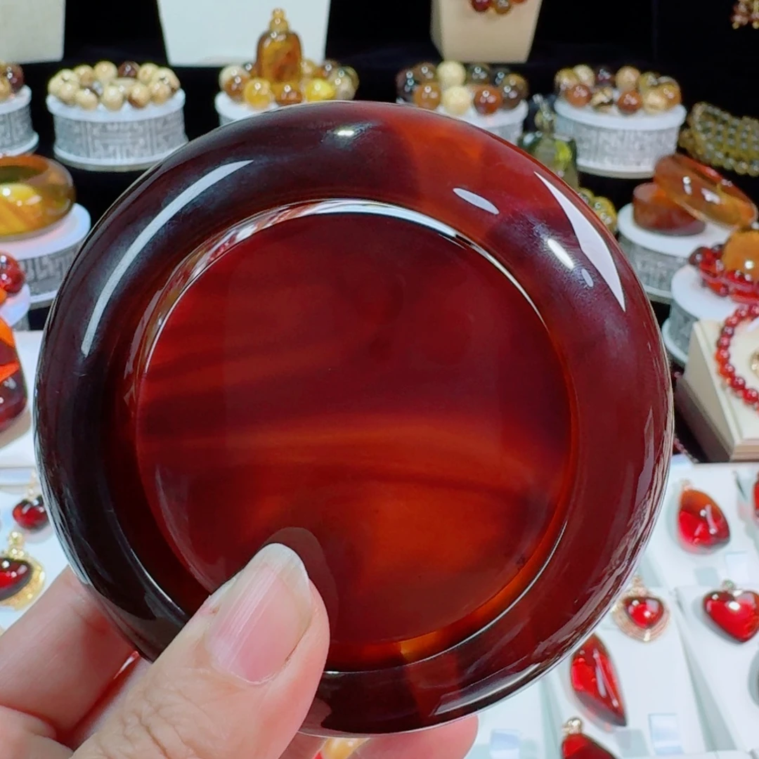 欧***舞琥珀未镶嵌裸石天然缅甸琥珀手镯