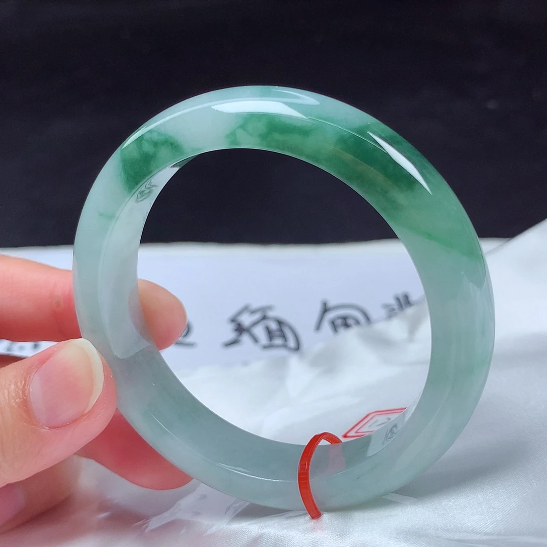 翡翠未镶嵌手镯55圈s1288