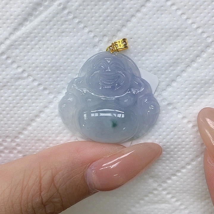 颈饰18K金镶嵌翡翠