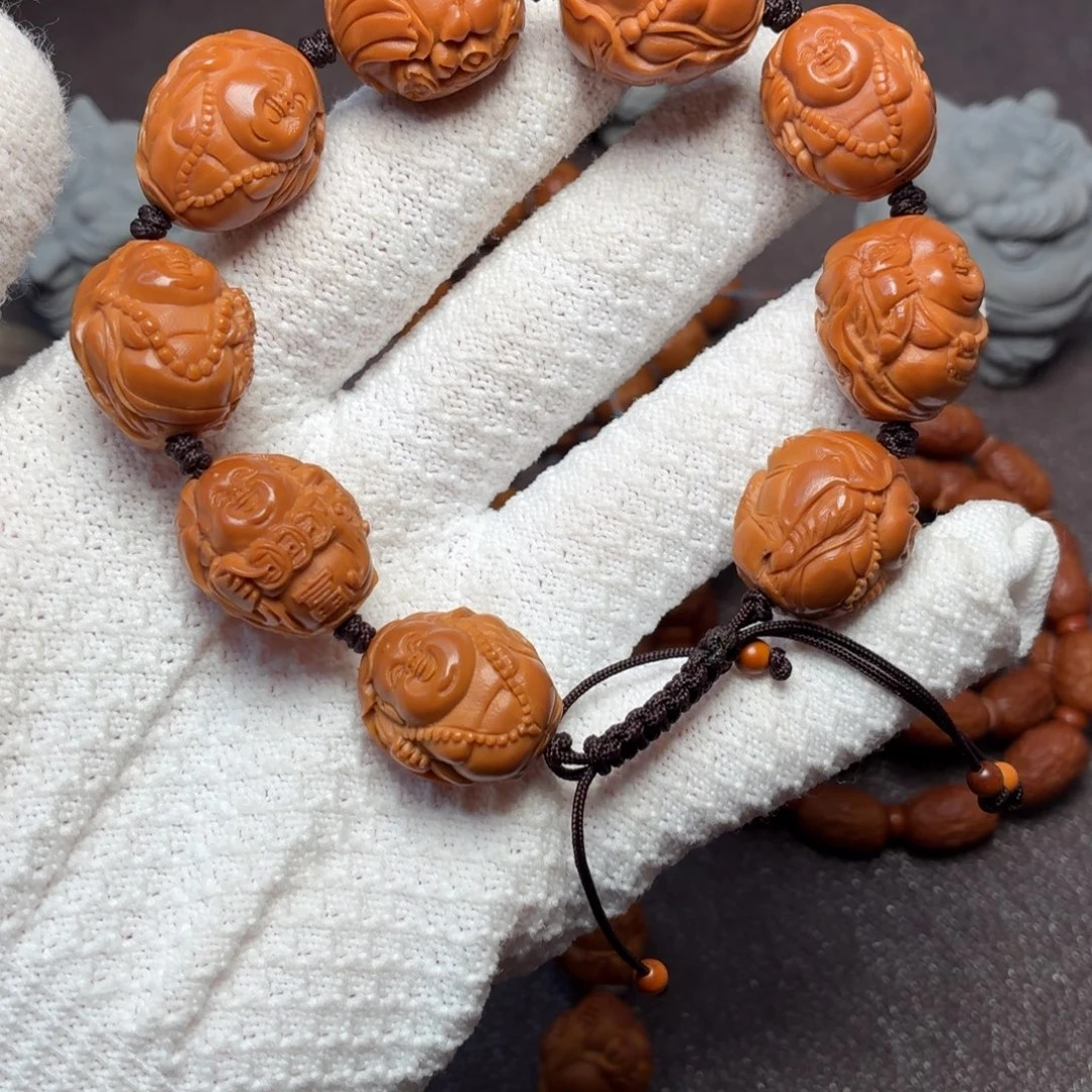 手串橄榄核荷叶弥勒