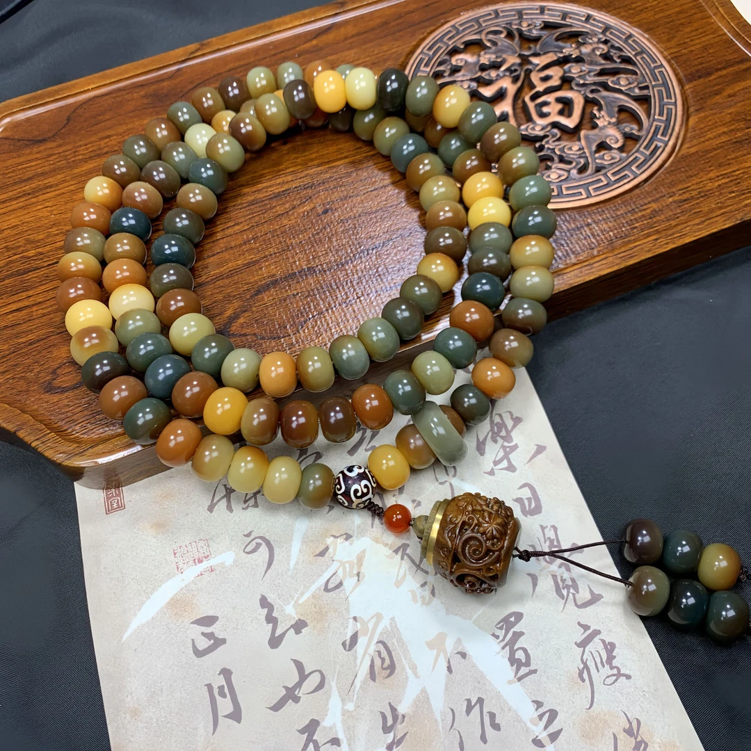 【敦煌幽香】  菩提108脖挂多圈 手串新中式