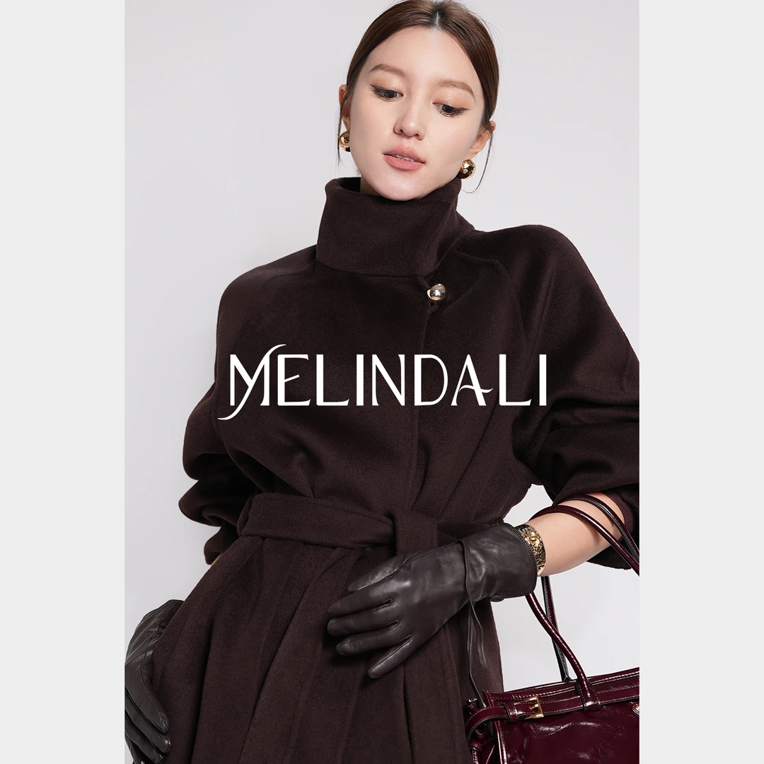 Melinda Li【可可大衣】私服绵羊毛桑蚕丝山羊绒长款双面呢毛呢大