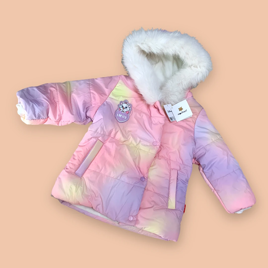 迪&mollimelli联名韩国炫彩凯利猫女童秋冬棉服
