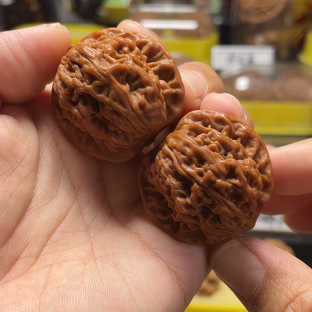 吊坠文玩核桃野生宫灯36