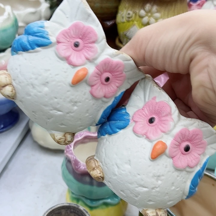 多肉绿植陶瓷花盆9.9包邮，有孔