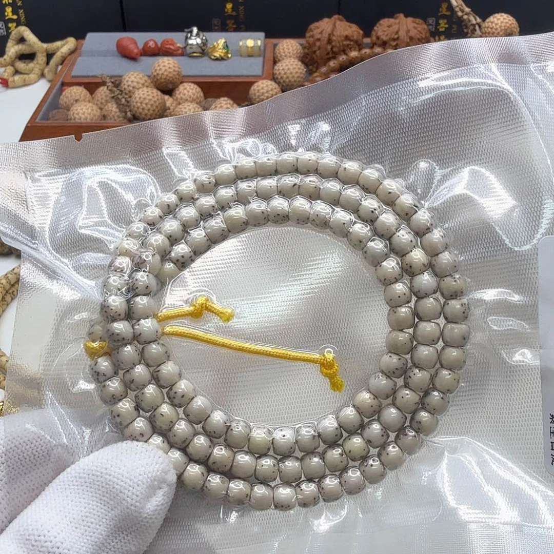 星月菩提手串22梵天糯冰石玉河豚6左右108一物一图
