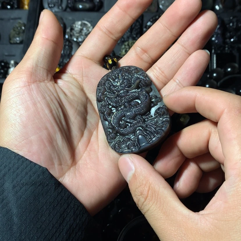 【闪购商品】黑曜岩珠宝奇石未镶嵌曹***欢