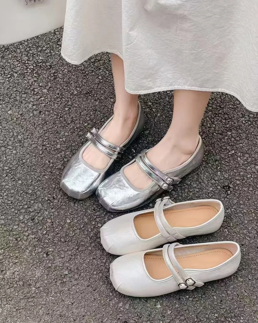 【华小姐】夏季新款时尚潮流圆头平底百搭豆豆鞋309-3