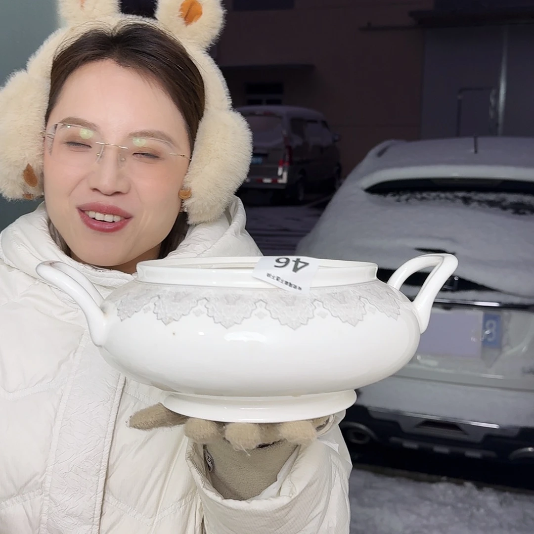 骨瓷汤煲一个不能明火瑕疵品不忒不还