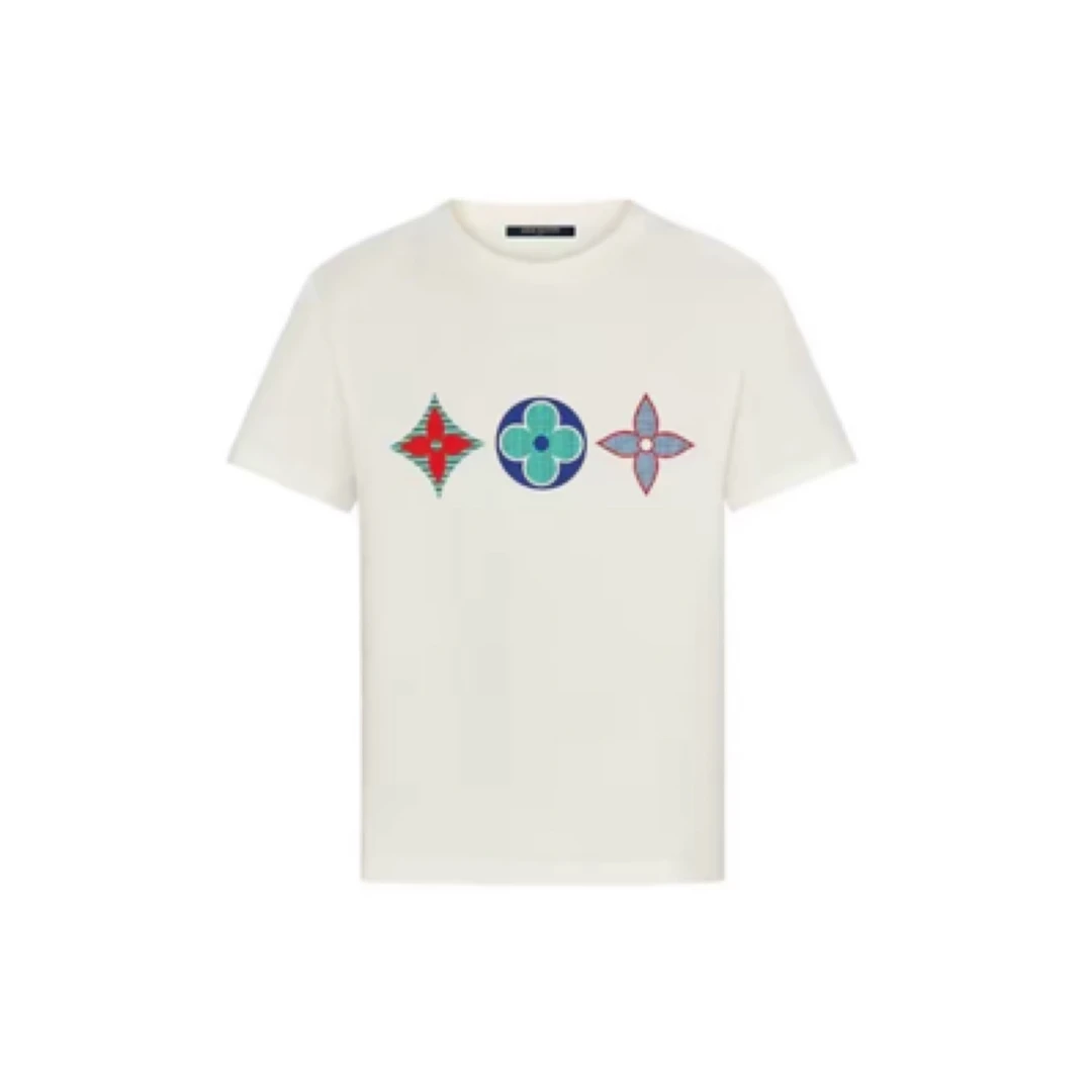 全新未使用 LouisVuitton/路易威登 三花印花休闲短袖/L码/4580