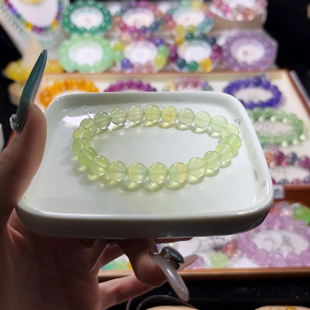 未镶嵌手链萤石哈密瓜色
