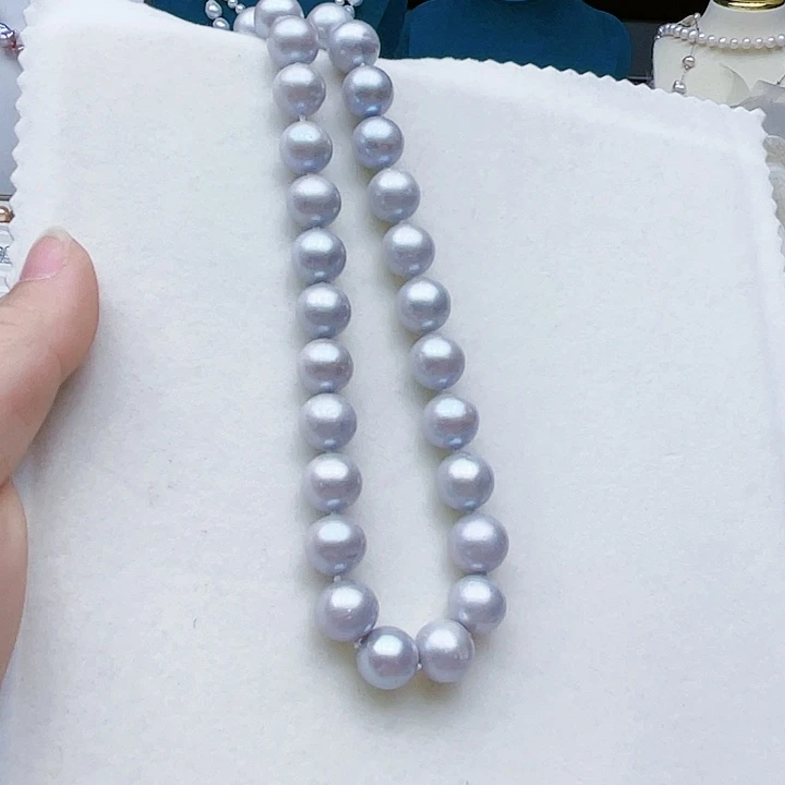 淡水珍珠颈饰未镶嵌卡11➕高级灰炫蓝光
