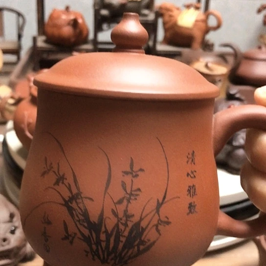 茶壶紫砂250C老红清水泥