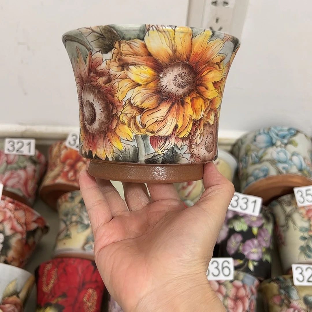 景德镇炫彩手绘口12.5高10.5