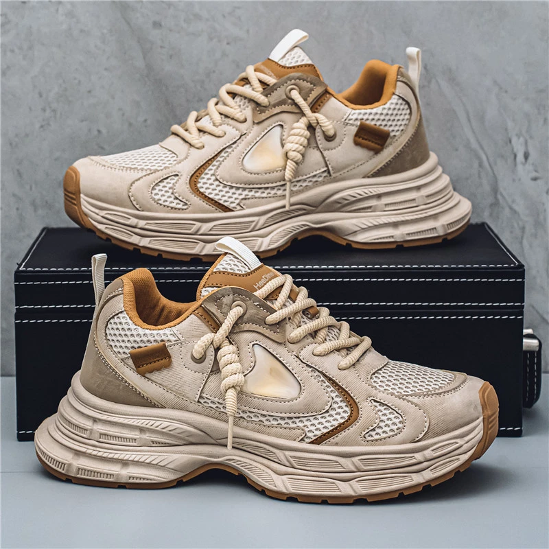 老爹鞋男2025新款秋季透气网面休闲运动鞋青少年爆款百搭厚底潮鞋