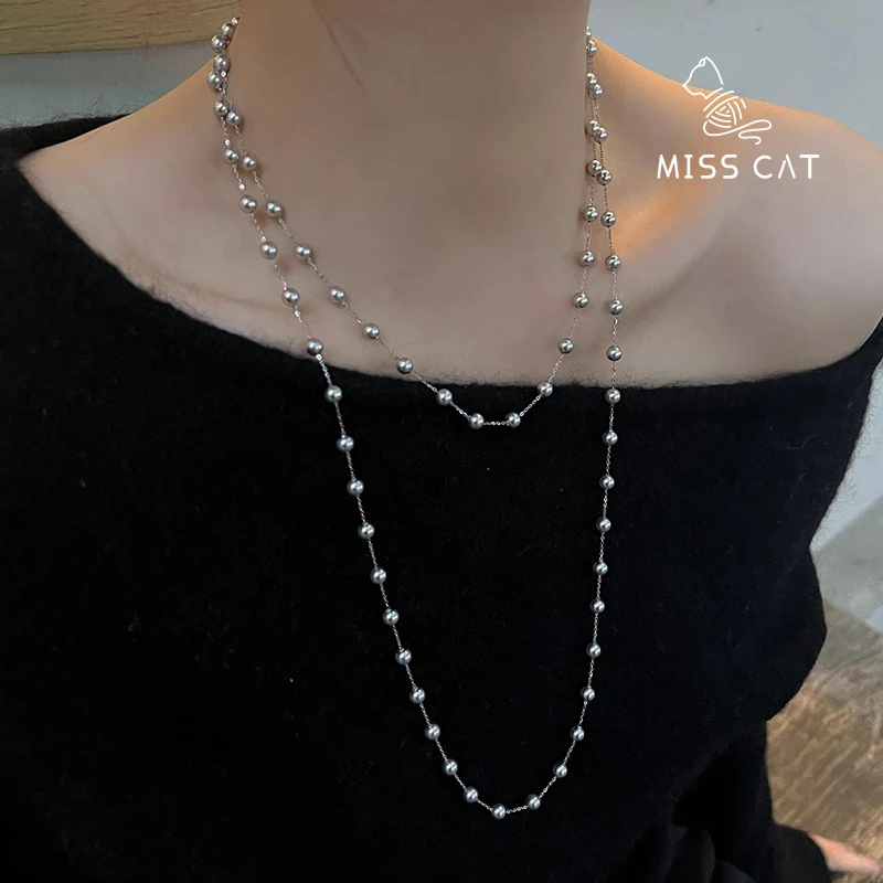 FELINE早呀猫小姐满天星长款项链女毛衣链S925锁骨链气质通勤