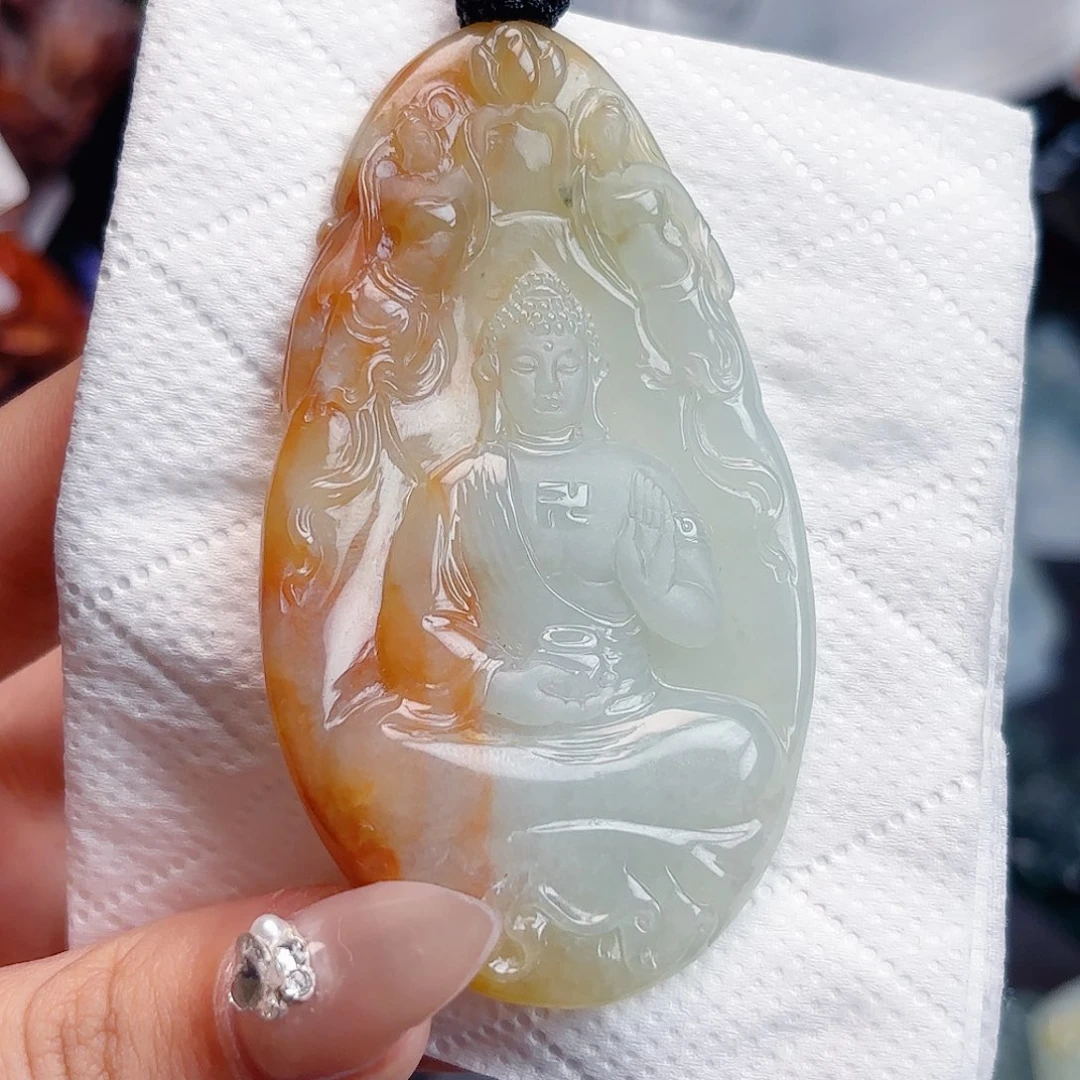 翡翠未镶嵌颈饰佛