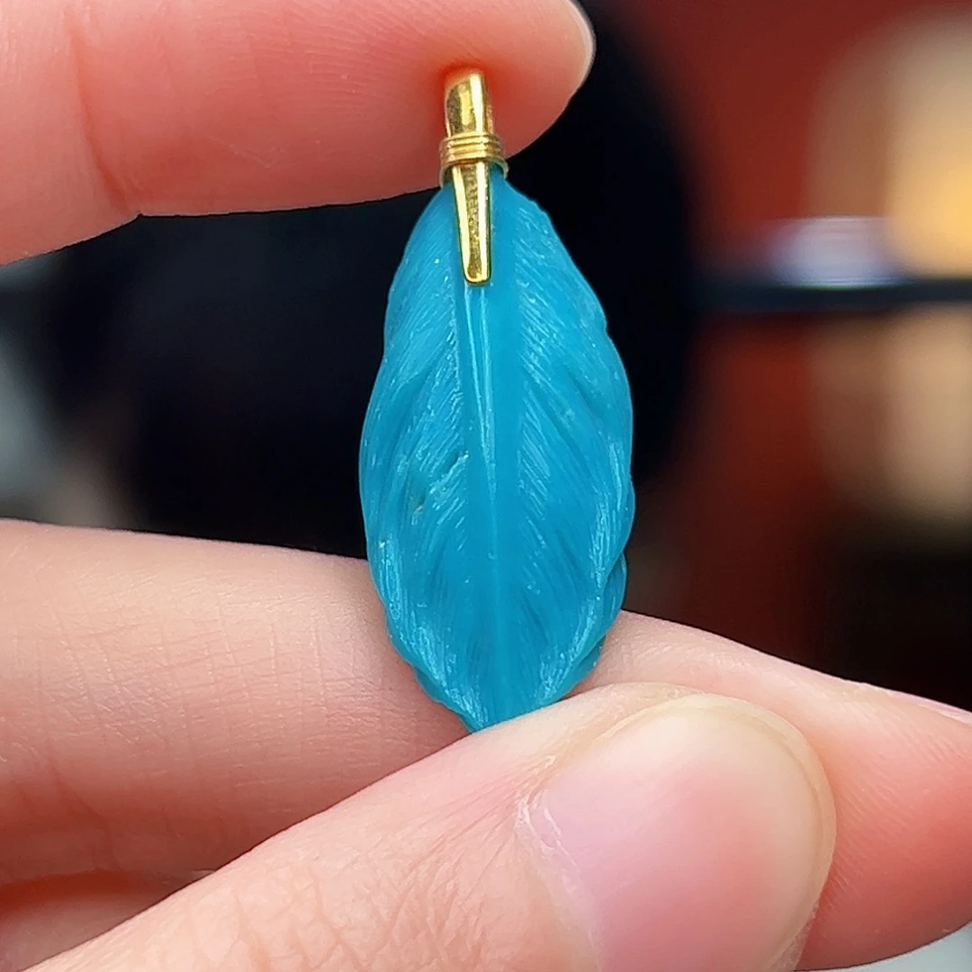 绿松石18K金镶嵌珠宝奇石