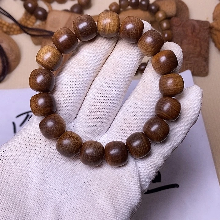 手串/手链檀香木老山檀香黑肉满纹12/13老型珠沉水