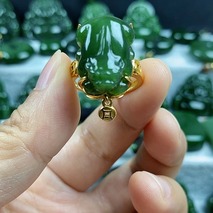 和田玉（碧玉）未镶嵌吊坠(不含链)