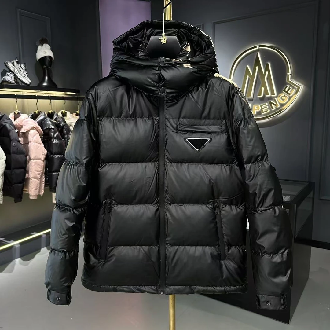 【羽绒服】24冬季新款欧货轻奢防寒连帽免洗皮羽绒服8839